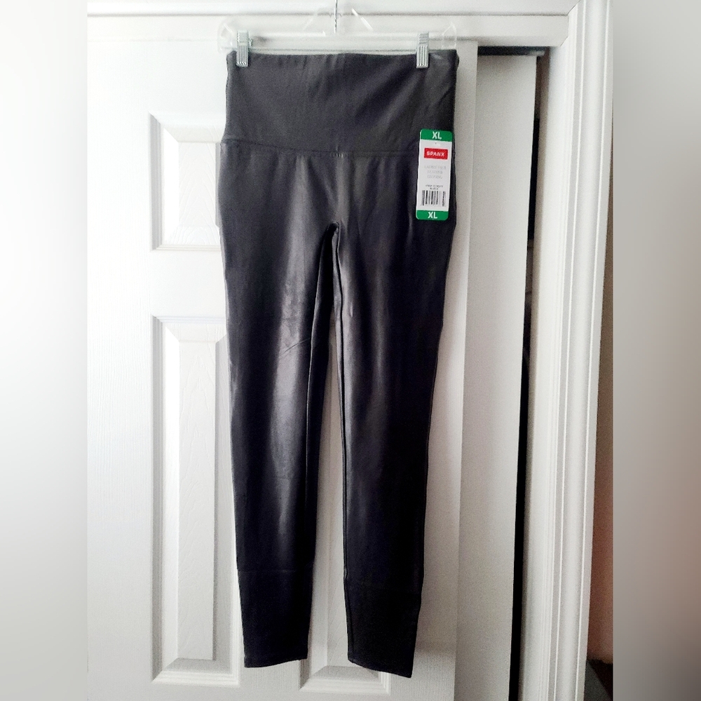 Spanx Faux Leather Leggings Black